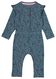 baby jumpsuit rib bloemen blauw - 1000026300 - HEMA