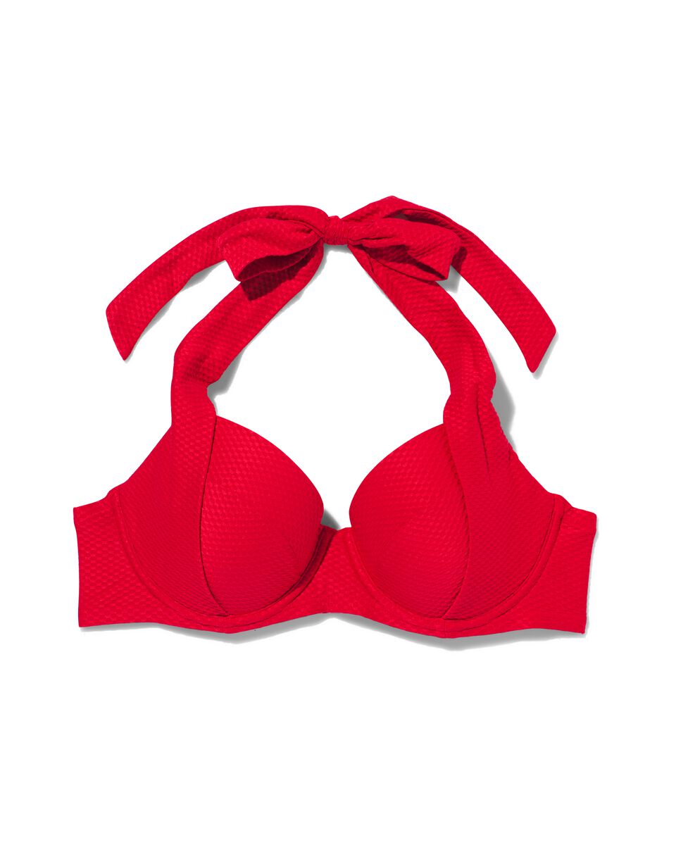 dames halter bikinitop control cup B-E rood rood - 1000030444 - HEMA