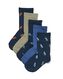 kinder sokken met katoen - 5 paar donkerblauw donkerblauw - 1000030131 - HEMA