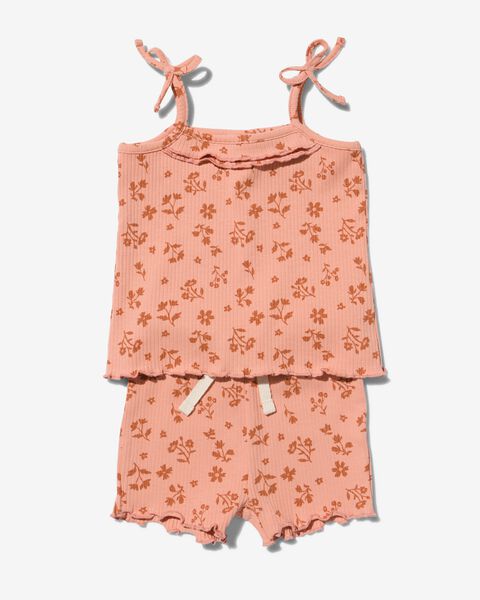 baby kledingset shirt en short bloemen - 1000031506 - HEMA