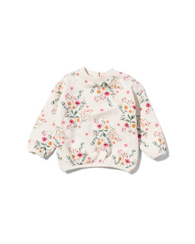 baby sweater bloemen ecru - 1000030094 - HEMA