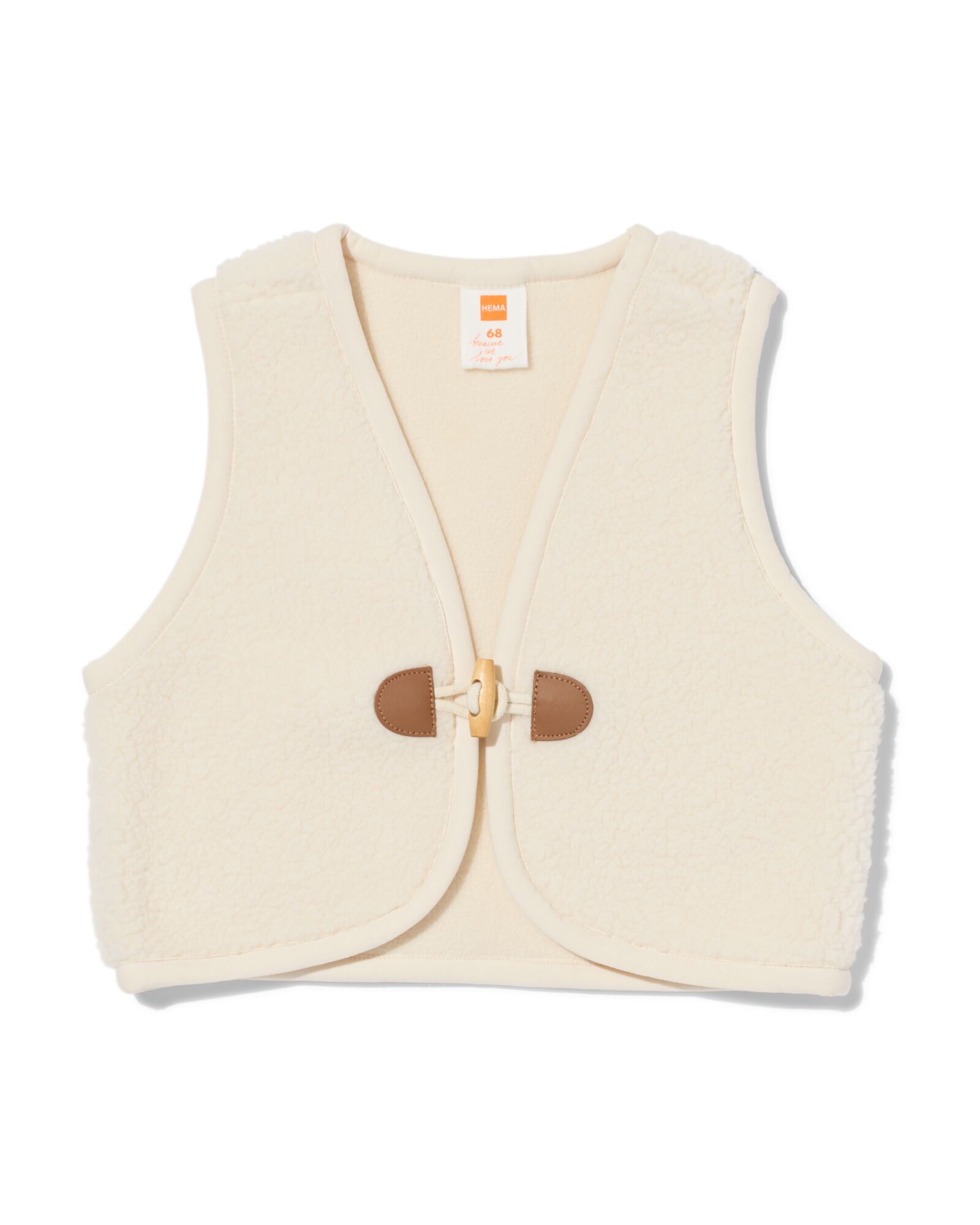 babygilet teddy ecru - 33076260ECRU - HEMA
