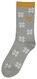 sokken sneeuwvlokken grijsmelange - 1000021727 - HEMA