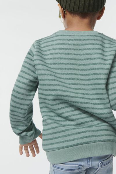 kinder sweater met strepen groen groen - 1000029221 - HEMA