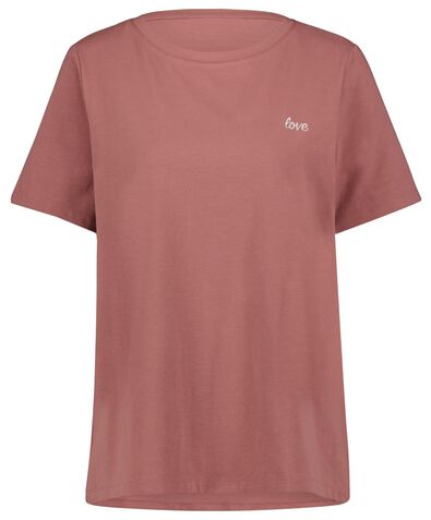 dames t-shirt love roze - 1000024063 - HEMA