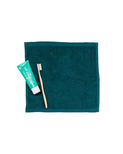gezichtsdoekjes 30x30 zware kwaliteit diep groen - 4 stuks donkergroen gezichtsdoekjes 30 x 30 - 5245410 - HEMA