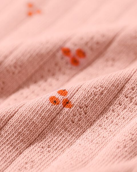newborn shirt met kraag ajour roze roze - 1000032587 - HEMA