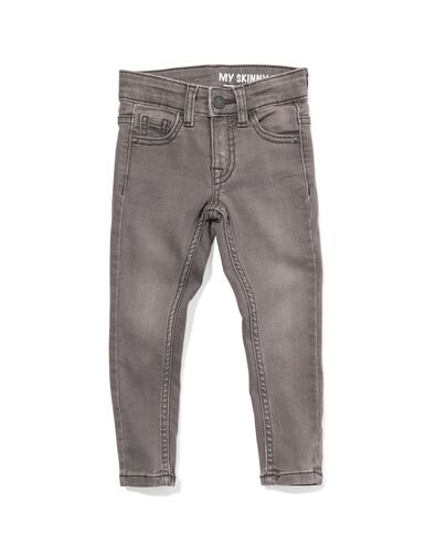 kinder jeans skinny fit grijs 164 - 30874883 - HEMA