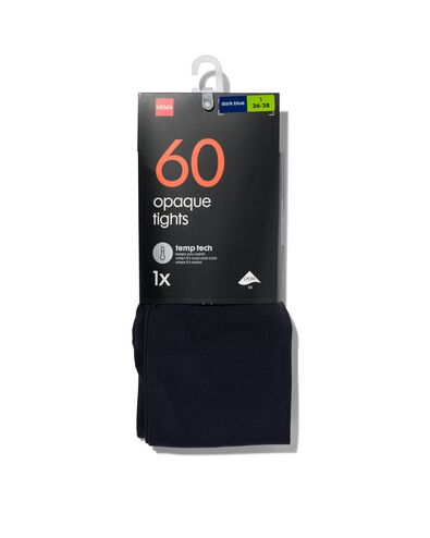 temp tech panty 60denier donkerblauw 36/38 - 4062026 - HEMA