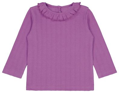 baby t-shirt ruffle roze - 1000025479 - HEMA