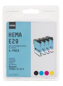 Hema E29 vervangt de Epson T2981/2/3/4 aanbieding