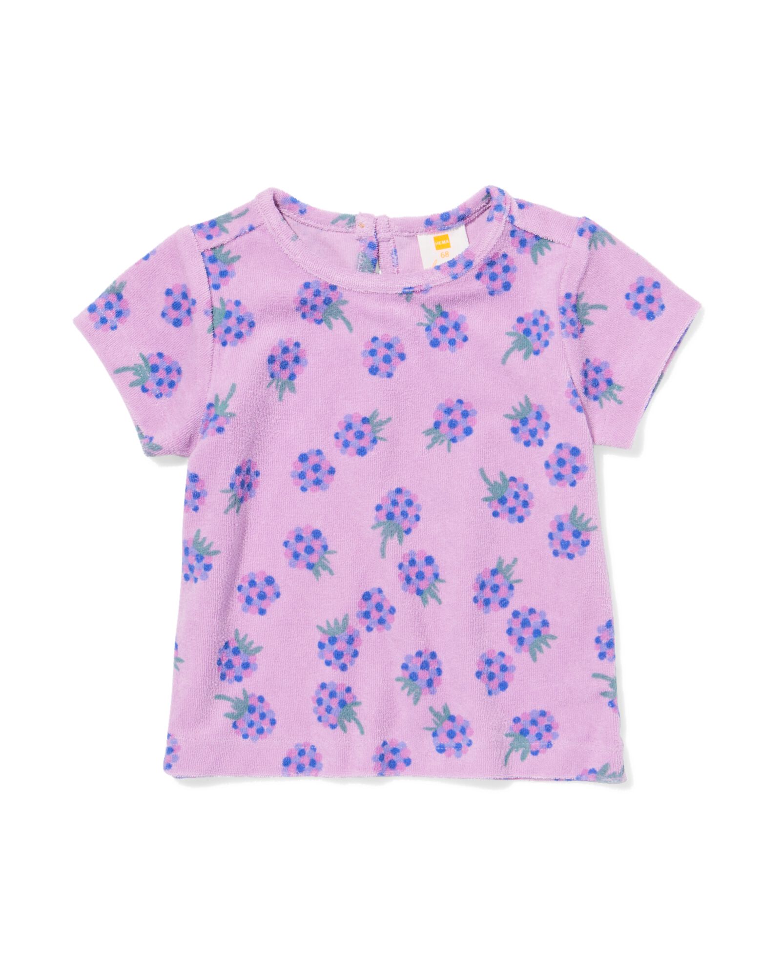 baby T-shirt badstof bessen paars paars - 33089760PURPLE - HEMA