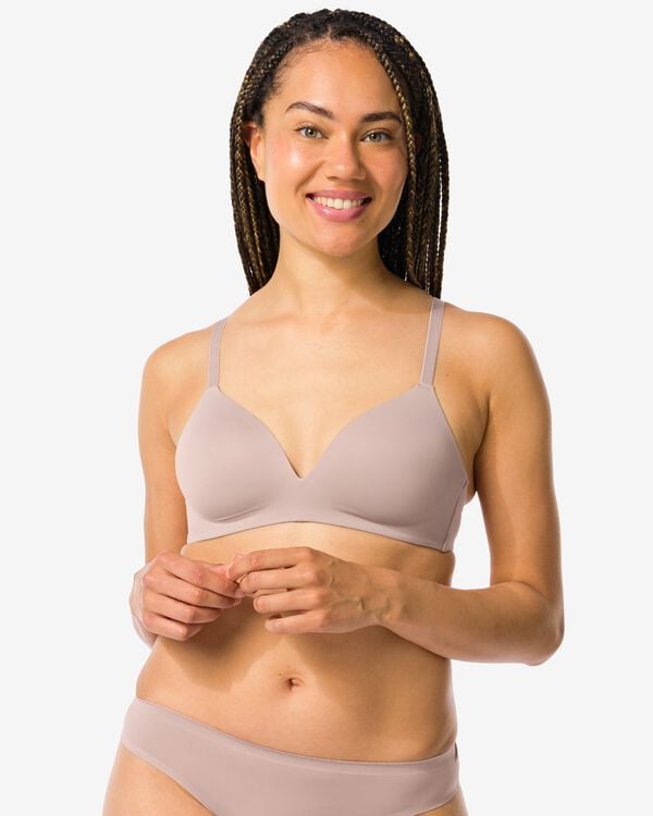 voorgevormde bh zonder beugel beige beige - 1000024170 - HEMA