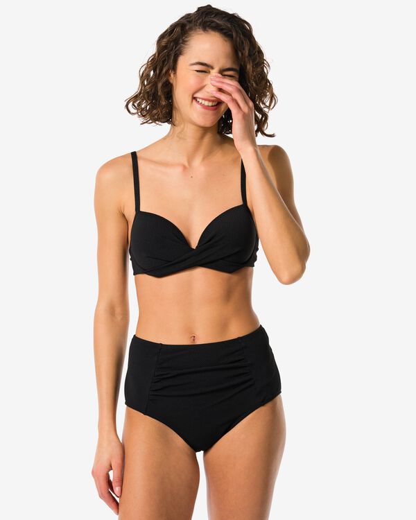dames bikinibroekje control hoge taille zwart zwart - 1000031087 - HEMA