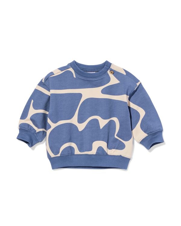 baby sweater abstract blauw blauw - 33165270BLUE - HEMA