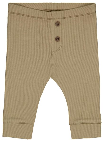 newborn set t-shirt en legging stretch katoen beige - 1000024480 - HEMA