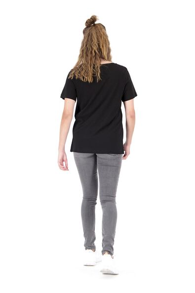 dames t-shirt met bamboe zwart - 1000020083 - HEMA
