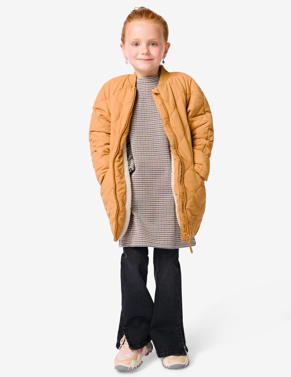 kinder jas doorgestikt bruin bruin - 1000032460 - HEMA