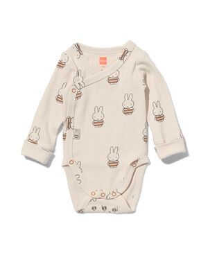 nijntje meegroei overslagromper rib stretch ecru ecru - 1000031983 - HEMA