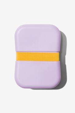 Woud Spanning Remmen lunchbox met elastiek lila - HEMA