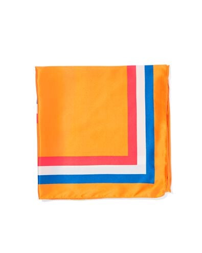 sjaal satijn oranje 80x80cm - 25210060 - HEMA