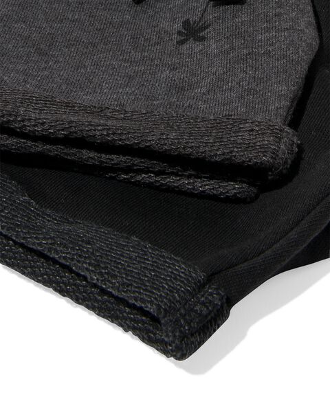 kinder sweatshorts - 2 stuks zwart zwart - 1000027899 - HEMA