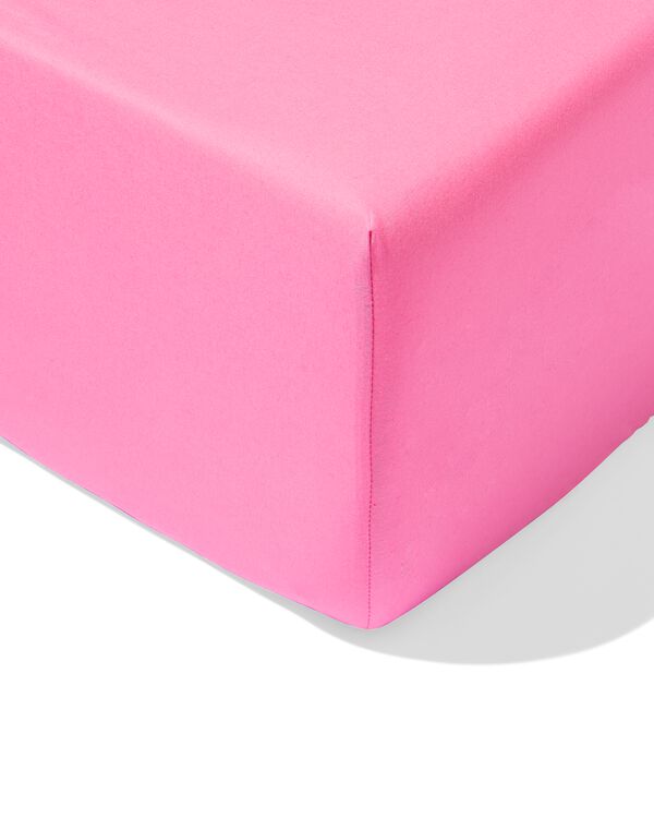 hoeslaken 180x200cm zacht katoen felroze - 5160012 - HEMA