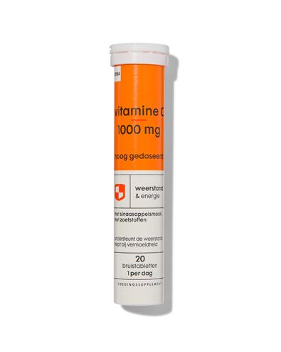 vitamine C 1000mg hoog gedoseerd bruistablet - 20 stuks - 11402224 - HEMA