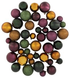 kerstballen gerecycled plastic kleur - 44 stuks - 25130160 - HEMA