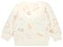 newborn sweater velours dieren gebroken wit 68 - 33425714 - HEMA