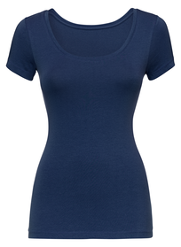 dames t-shirt donkerblauw - 1000005151 - HEMA