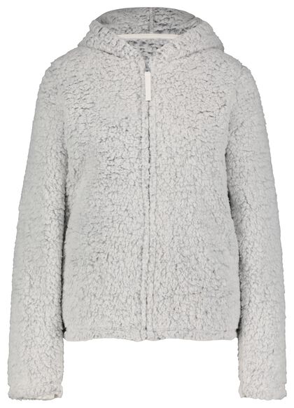 dames loungevest met capuchon grijsmelange - 1000025243 - HEMA