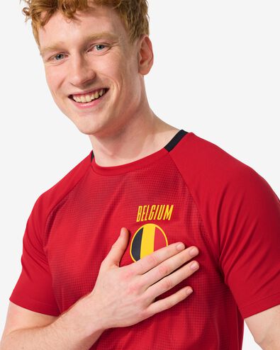 sportshirt voor volwassenen België rood - 36030581RED - HEMA