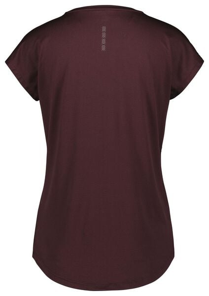 dames sport t-shirt mesh wijnrood - 1000025191 - HEMA