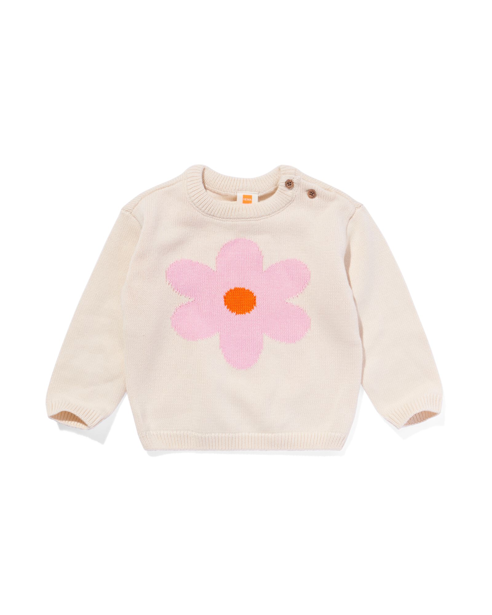 babytrui bloemen ecru ecru - 33075760ECRU - HEMA