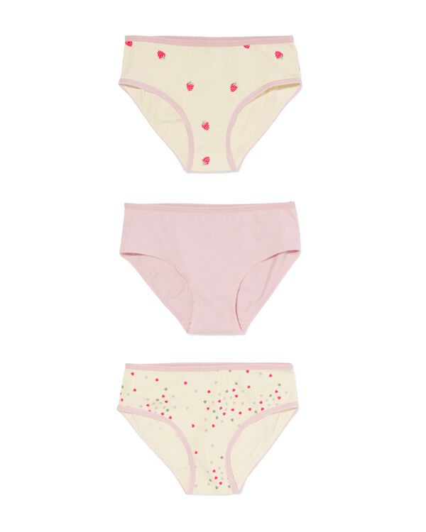 kinder slips katoen - 3 stuks lila lila - 1000032149 - HEMA
