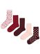 5-pak damessokken bordeauxrood bordeauxrood - 1000017315 - HEMA