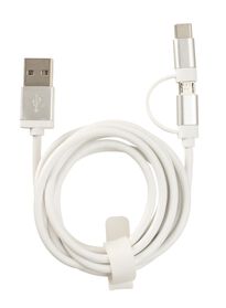 USB laadkabel micro-USB & type C - 39630062 - HEMA