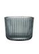 kaarshouder - 6.5 x 8.9 cm - grijs glas streep - 13382035 - HEMA