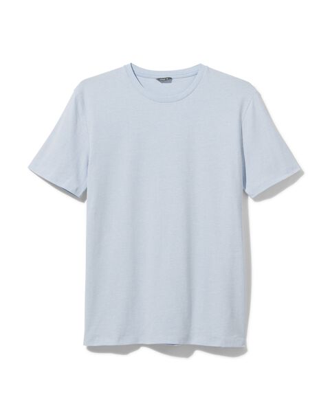 heren t-shirt regular fit o-hals blauw blauw - 1000030604 - HEMA