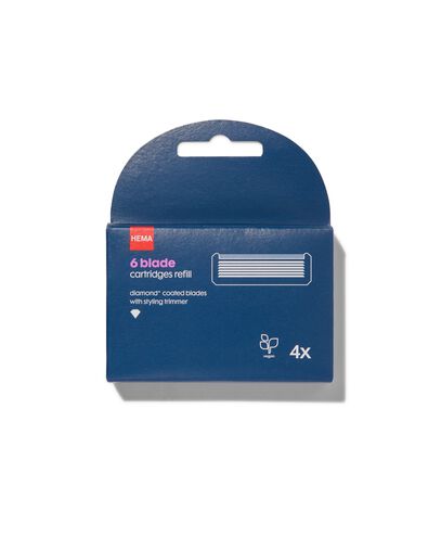 navulmesjes 6-blads - 4 stuks - 11700205 - HEMA