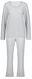 damespyjama micro strepen grijs M - 23421542 - HEMA