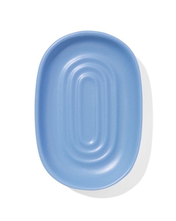 zeepbakje Ø8x15 mat keramiek blauw - 80350151 - HEMA