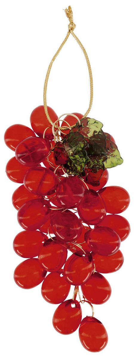 kersthanger kunststof druiven 12cm - 25130248 - HEMA