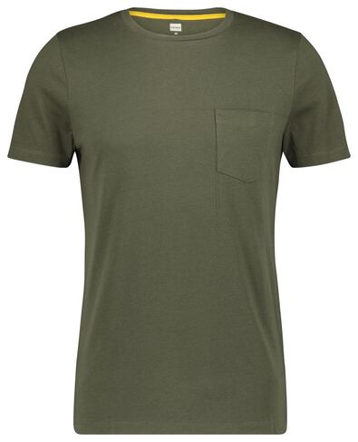 heren t-shirt legergroen - 1000021412 - HEMA