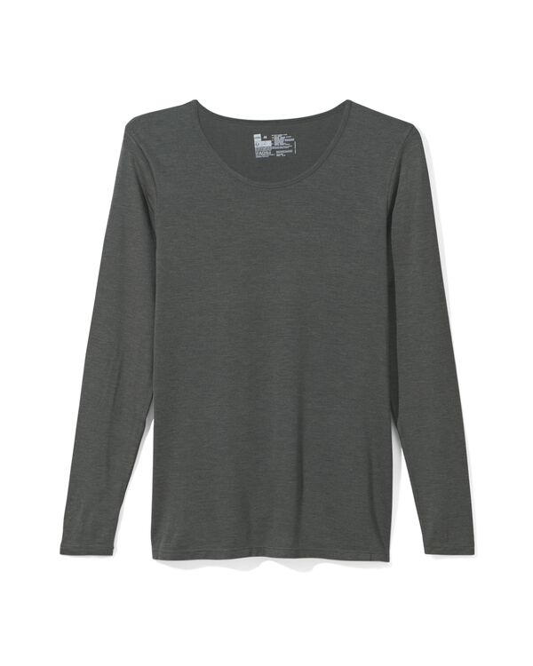 dames temptech t-shirt grijsmelange grijsmelange - 1000022109 - HEMA