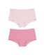 dames shorties stretch katoen  - 2 stuks roze L - 19691024 - HEMA
