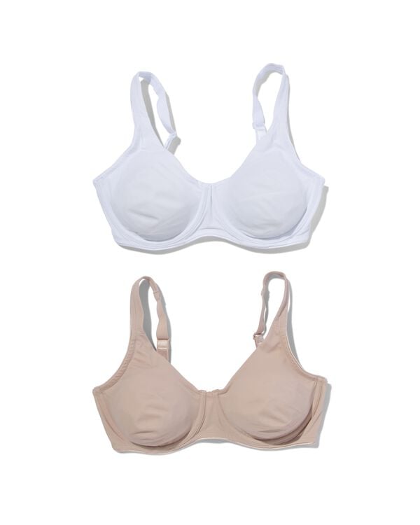 niet voorgevormde bh met beugel E-F - 2 stuks multi multi - 1000028569 - HEMA