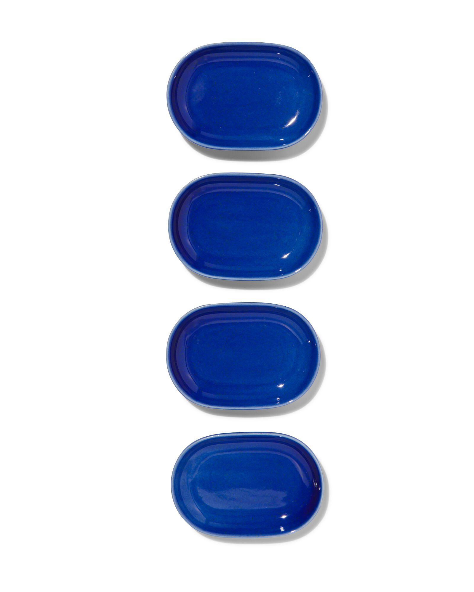 serveerschaaltjes Ø11cm aardewerk 4 stuks blauw - 9602289 - HEMA
