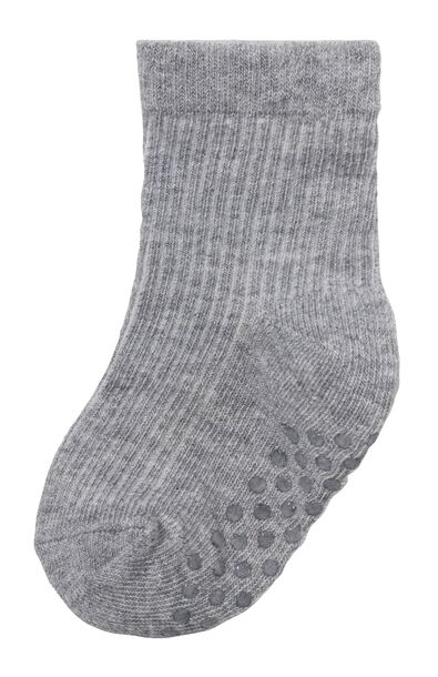 baby sokken met katoen - 5 paar grijs 0-6 m - 4750341 - HEMA